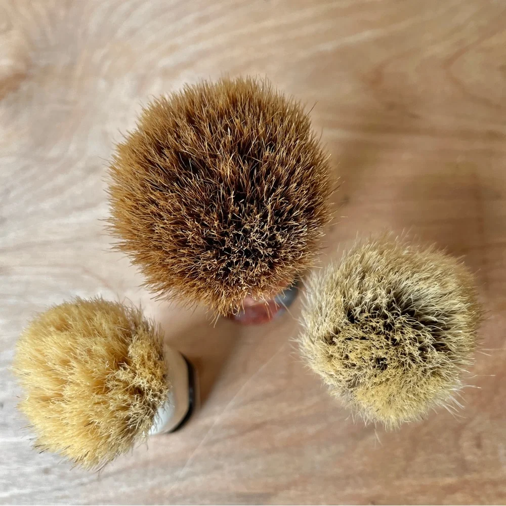 Vintage Shaving Brush Lot of 3 for Refurbish Craft or Repair Regina Calvin Klein